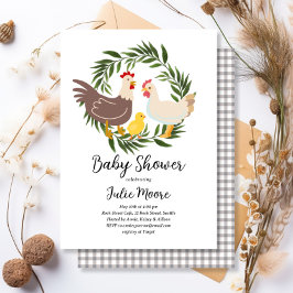 Invitación Farmhouse Chick Baby Shower