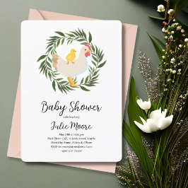 Invitación Farmhouse Chick Baby Shower