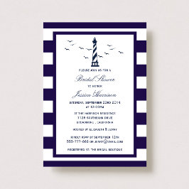 Invitación Faro de faro de banda de la Armada Náutica Ducha d