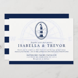 Invitación Faro de playa | Boda temático náutico
