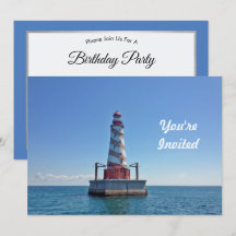 Faro del faro del atolón blanco de Michigan