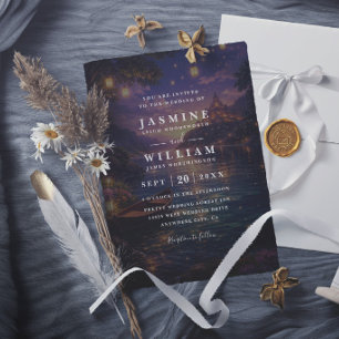 Invitación Faroles Enredados Elegantes Boda Chic Moderna
