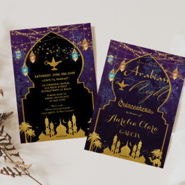 Invitación Faroles exóticos de la noche árabe Quinceañera de