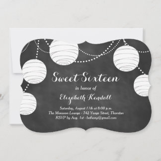 Invitación Farolitos de la dulce charla dieciséis invitacione