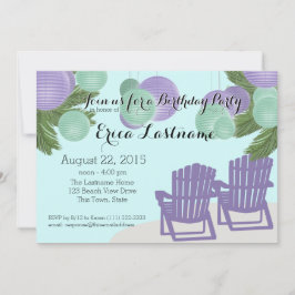 Invitación Farolitos de playa y sillas Adirondack