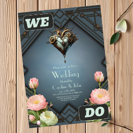 Invitación Fascinante corazón de vapor punk