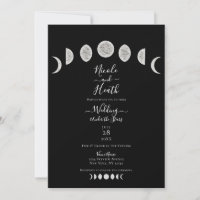 Fases Lunares de Noche Cielo Oscuro Boda Nocturna
