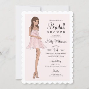 Invitación Fashion Bride Bridal Shower