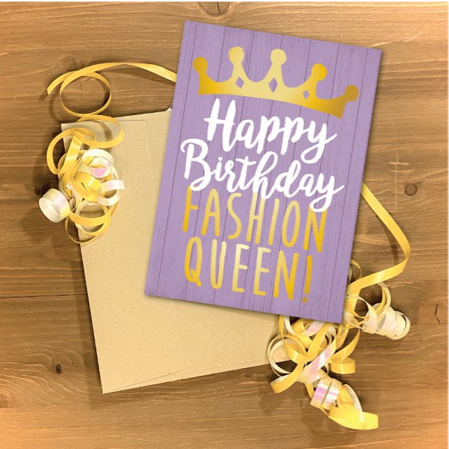 Invitación Fashion Queen Happy Birthday Card (Subido por el creador)