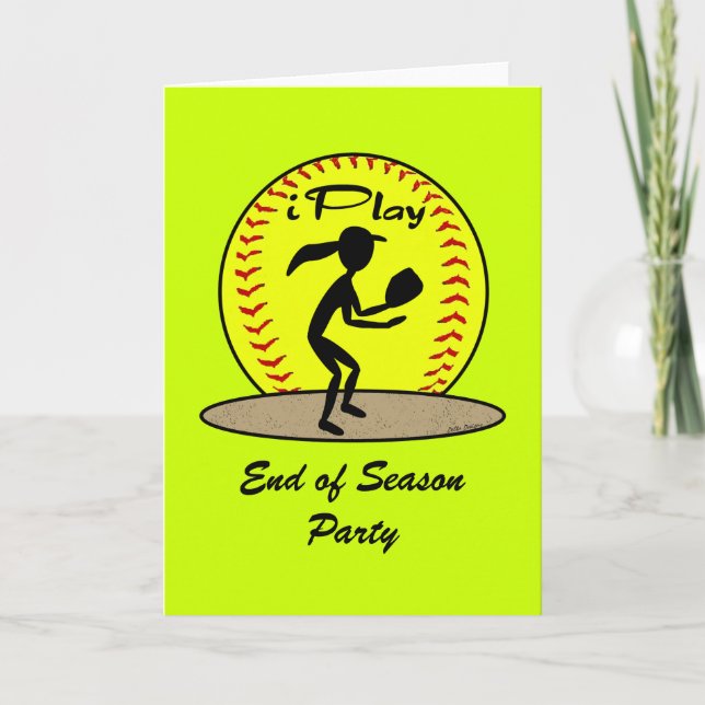 Invitación Fastpitch Softball Cards (Anverso)
