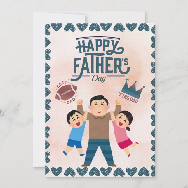 Invitación Father's day best dad (Anverso)