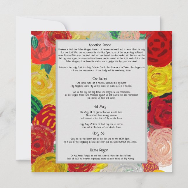 Invitación Fatima Prayer Card (Reverso)