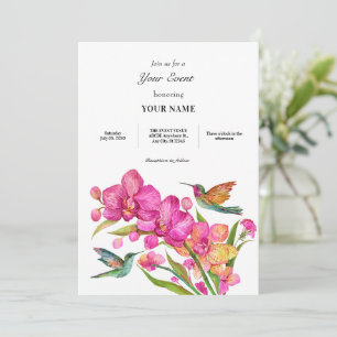 Invitación Fauna floral minimalista