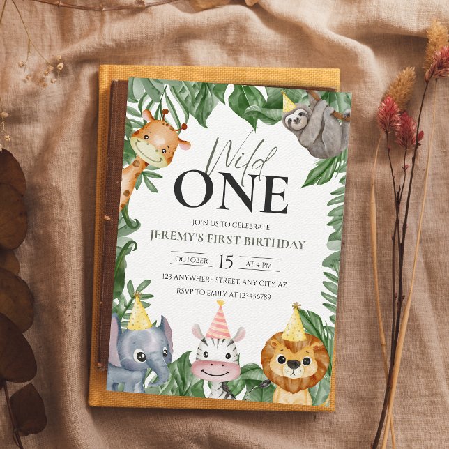 Invitación Fauna salvaje de un Safari (Subido por el creador)