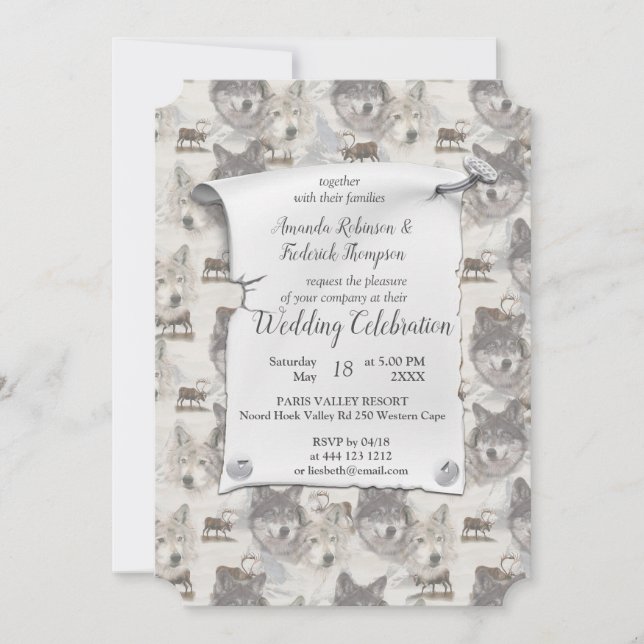 Invitación Fauna silvestre canadiense (Anverso)