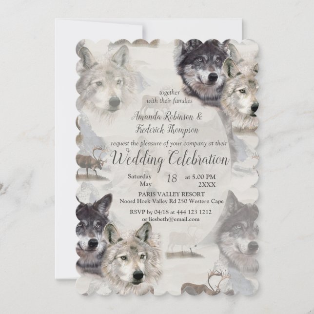 Invitación Fauna silvestre canadiense (Anverso)