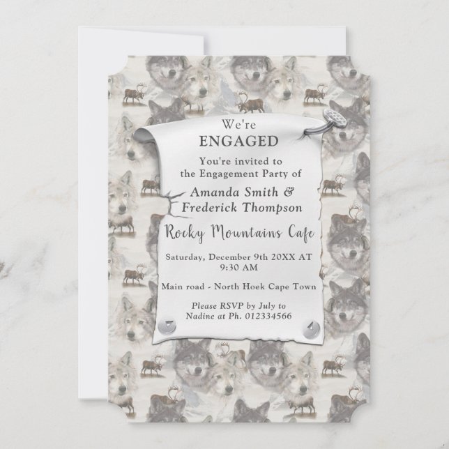 Invitación Fauna silvestre canadiense (Anverso)