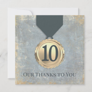Invitación Faux aged stone employee anniversary gifts