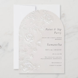 Invitación Faux Blind Embossed Bridal Shower