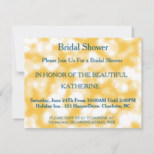 Invitación Faux Gold Glittering Fab Confetti Sparkles Dots