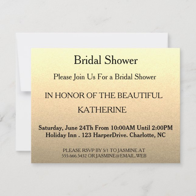 Invitación Faux Gold Glittering Fab Confetti Sparkles Dots In (Anverso)