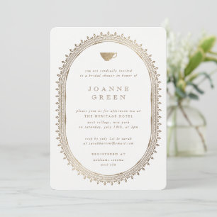 Invitación Faux Gold Tea Tea Bridal/Wedding Shower