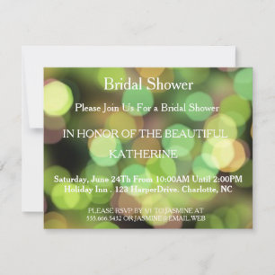 Invitación Faux Green Glittering Fab Confetti Sparkles Dots