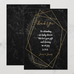 Invitación Faux Marble Geometric gracias
