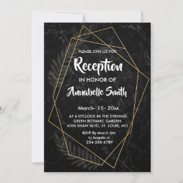Invitación Faux Marble Geometric Reception