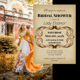 Invitación Faux Parchment Bridal Shower