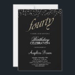 Invitación Faux Purpurina 40th Birthday Invitation<br><div class="desc">Moderna y elegante invitación para fiestas de cumpleaños. Personalizar agregando detalles del evento,  estilo de fuente,  tamaño de fuente y color. Si tiene alguna pregunta o petición,  por favor contáctame.</div>