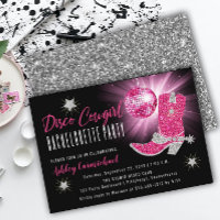 Faux Purpurina Pink Disco Cowgirl Bachelorette