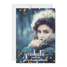 Faux Relieve metalizado dorado Confetti Photo Grad