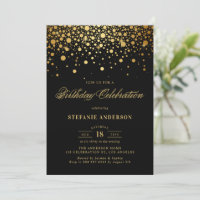 Faux Relieve metalizado dorado Confetti puntos neg