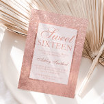 Invitación Faux rosa purpurina de oro hoja elegante moda Swee<br><div class="desc">Moderna moda de bonito y elegante ducha de purpurina de oro falso rosa oscura con falso rosa de bloque de Relieve metalizado de oro Sweet 16 cumpleaños invitación de fiesta con un patrón sombrío de oro rosa que se desvanece en un falso Relieve metalizado con y elegante marco de oro...</div>
