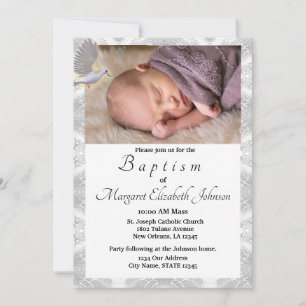 Invitación Faux Satin Holy Spirit