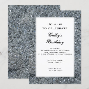 Invitación Faux Sparkle Birthday Party