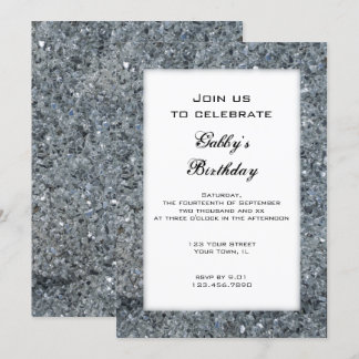 Invitación Faux Sparkle Birthday Party