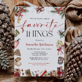 Invitación Favorite Things Gift Exchange Party Invite