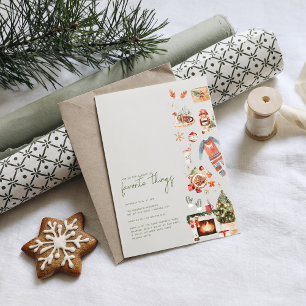 Invitación Favoritos de Navidad Fiesta de Cosas Favoritas