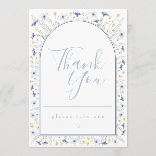 Invitación Favors Table Card (Anverso)