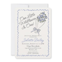 Invitación FBirthday de Blue Flower Market Farm