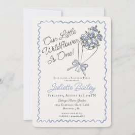 Invitación FBirthday de Blue Flower Market Farm