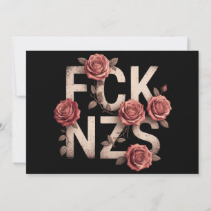 Invitación FCK NZS Floral Contra la Derecha No Nazis Lgbtq+