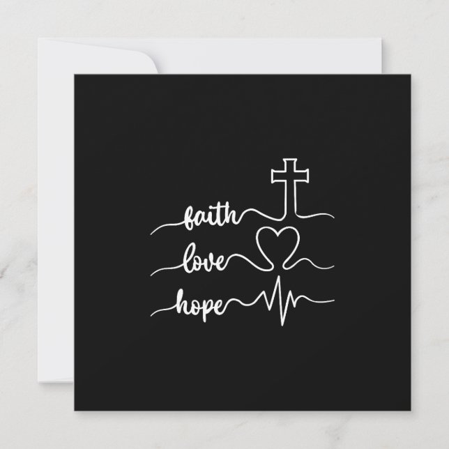 Invitación Fe Esperanza Amor (Anverso)