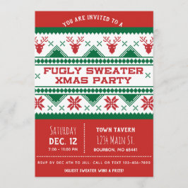 Invitación fea de la fiesta de Navidad