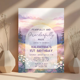 Invitación Fearfully and Onederfully Made Girl First Birthday