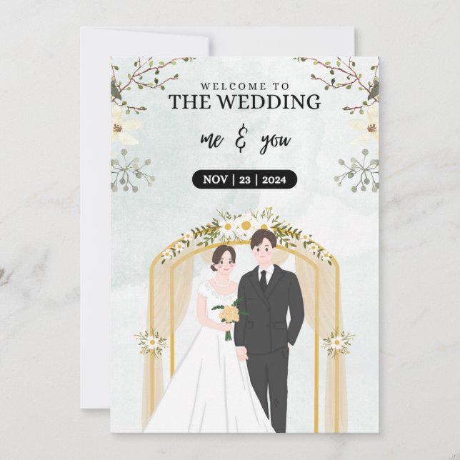 Invitación Fecha de la boda (Anverso)