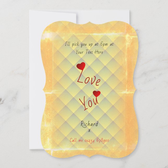 Invitación Fecha de la cena (Reverso)