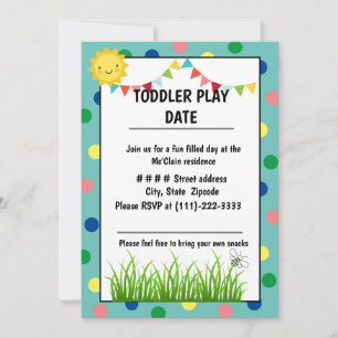 Invitación Fecha de reproducción de Toddler